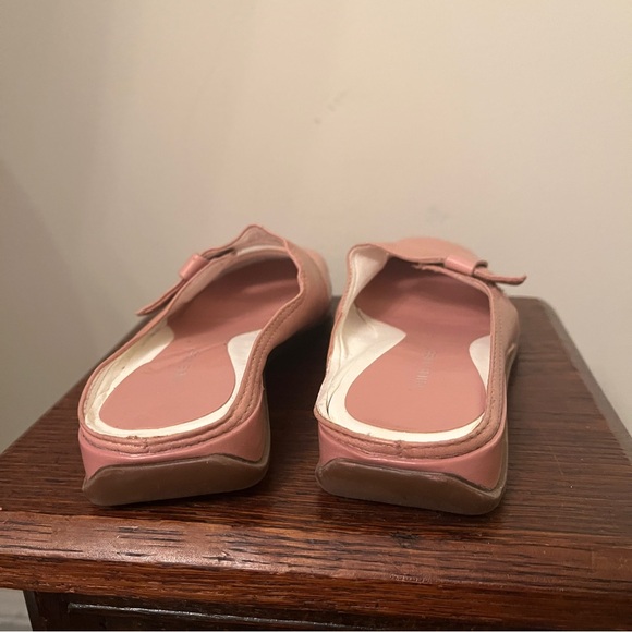 Y2K Nine West Pink Leather Cut Out Loafer Mules - Picture 6 of 7